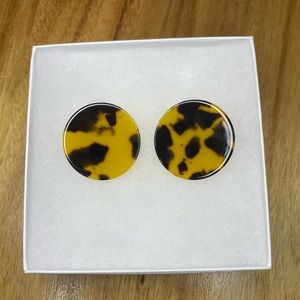 Acrylic Tortoiseshell Stud Earrings